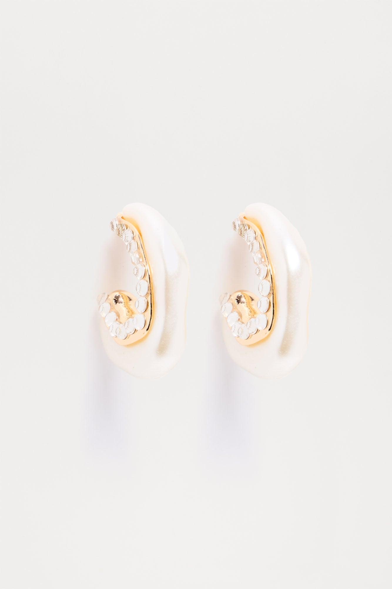 Crystal Cascade Earrings - White/combo Product Image