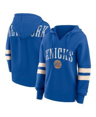 Womens Fanatics Royal Distressed Philadelphia 76ers Bold Move Dolman V-Neck Pullover Hoodie Product Image