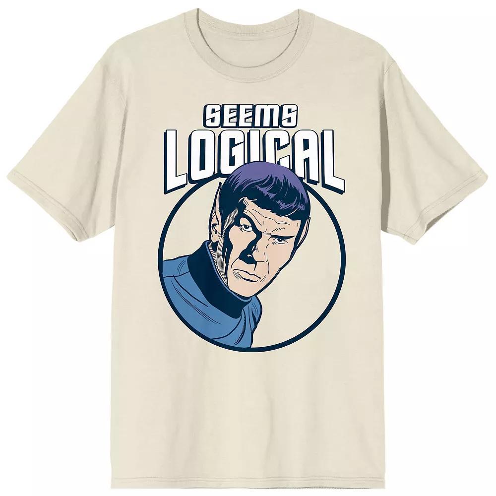 Men's Star Trek Logical Spock Tee, Size: Large, Off White Product Image