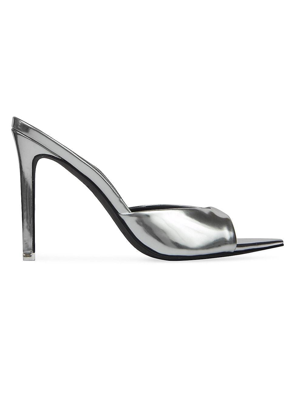Womens Brea Metallic High Heel Slippers Product Image