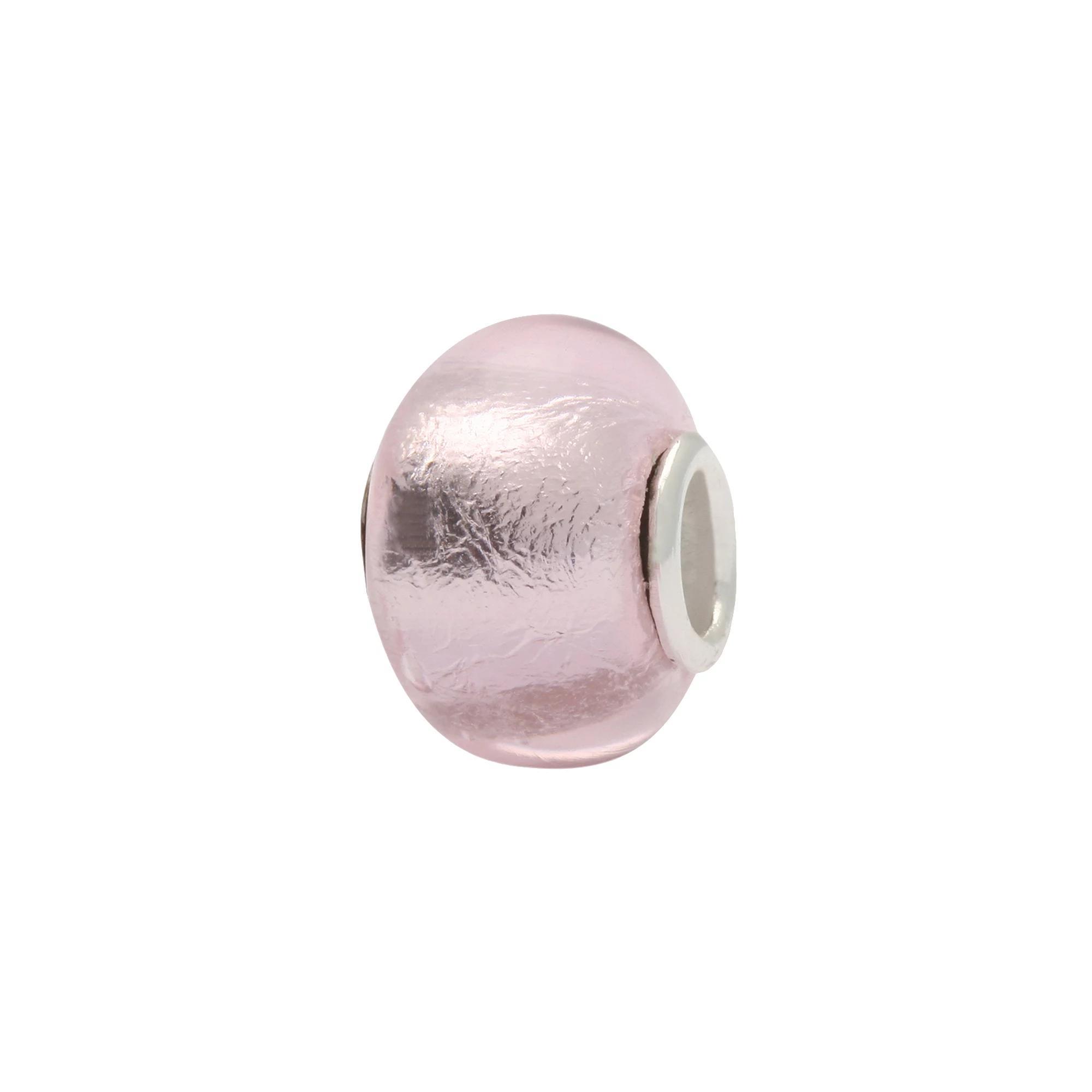 Individuality Beads Sterling Silver Foiled Glass Bead, Women's, Pink Product Image