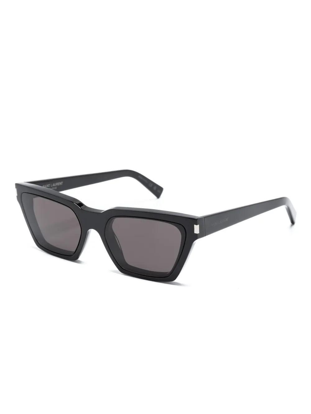 SAINT LAURENT Logo-engraved Cat-eye Sunglasses In Black Product Image