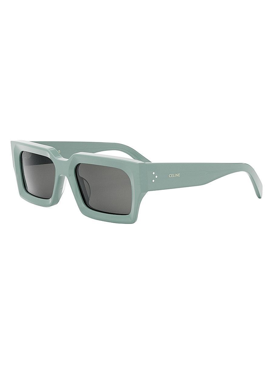 Mens Bold 3 Dots 54MM Rectangular Sunglasses Product Image