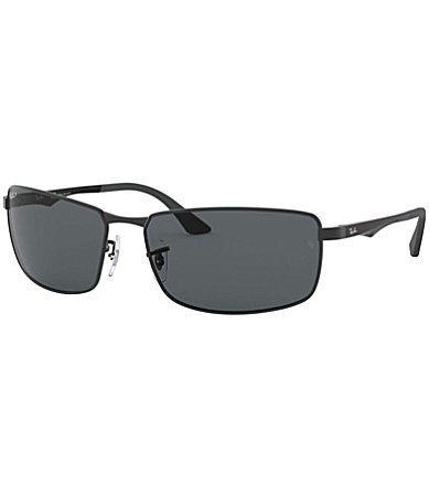 Ray-Ban Mens 0RB3498 64mm Rectangle Polarized Sunglasses Product Image