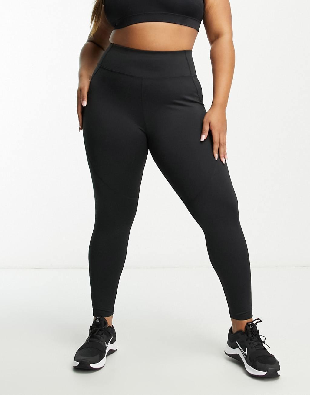 ASOS 4505 Curve icon legging with butt-sculpting seam detail and pocket-Black Product Image
