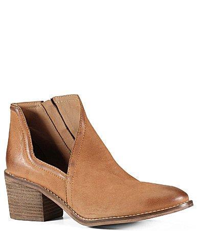 Diba True Ma Sheena Leather Cut Out Western Ankle Booties Product Image