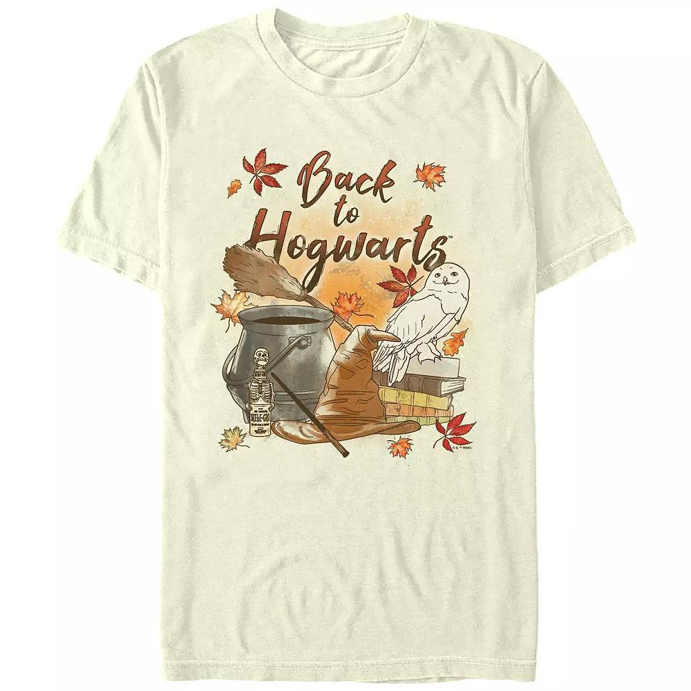 Men's Harry Potter Back To Hogwarts Graphic Tee, Size: Medium, Natural Product Image