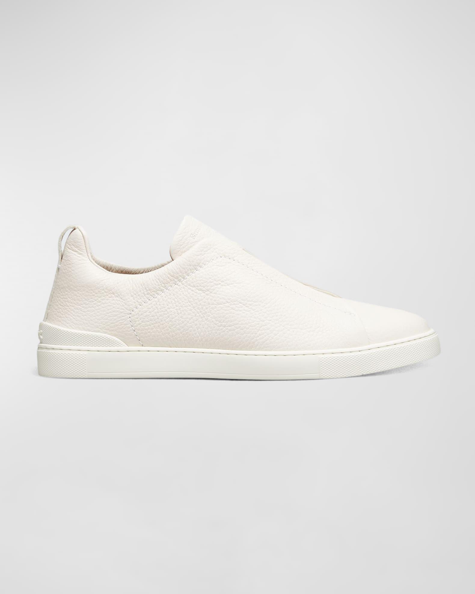 Men's Triple Stitch Leather and Suede Sneakers Product Image
