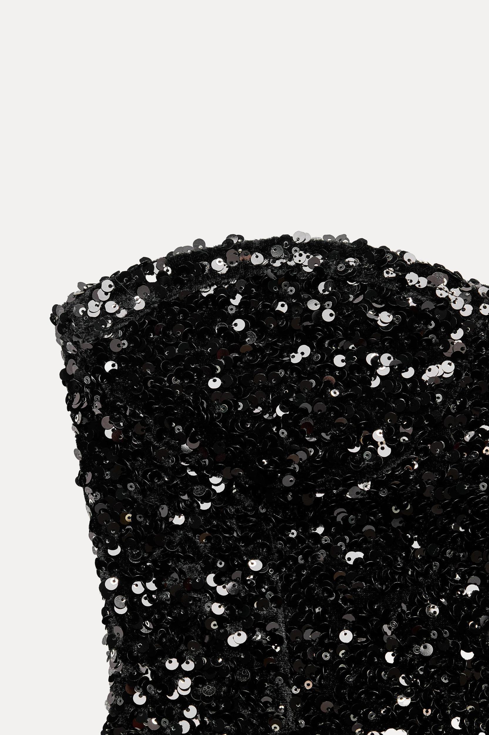 SEQUIN BUSTIER TOP Product Image