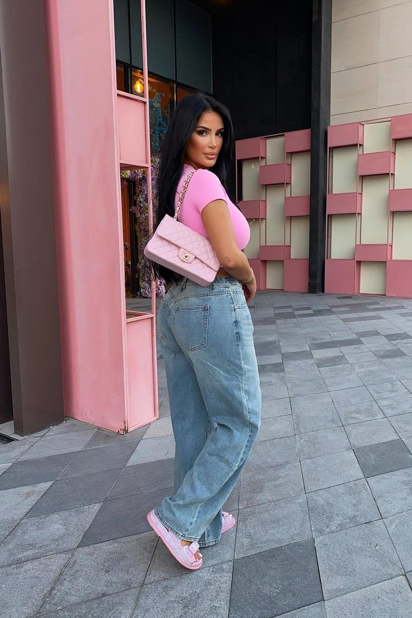 Dani Drop Waist Straight Leg Jeans - Medium Wash Product Image