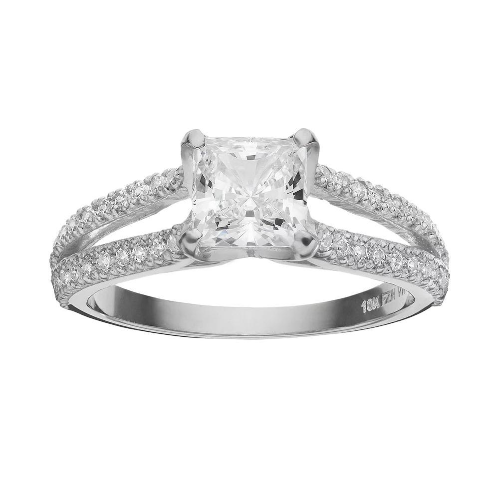 Cubic Zirconia 10k Gold Ring, Women's, Size: 7, White Product Image