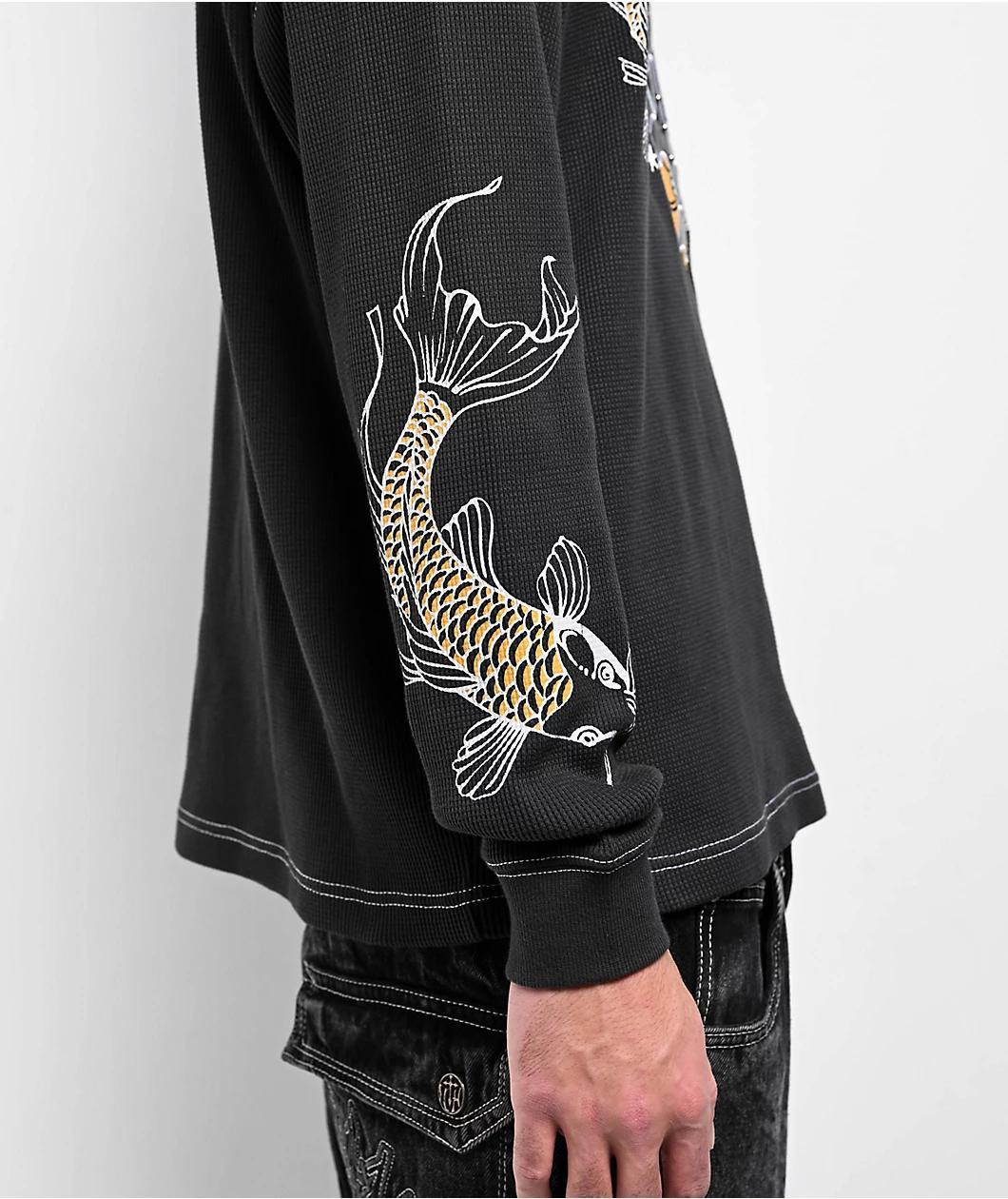 Ninth Hall Dusk Charcoal Thermal Long Sleeve T-Shirt Product Image