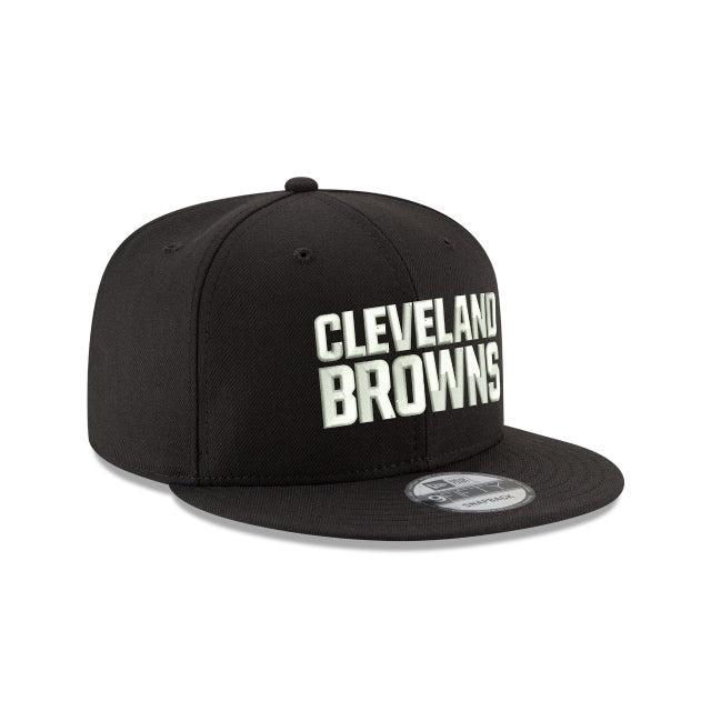 Cleveland Browns Black and White 9FIFTY Snapback Hat Male Product Image