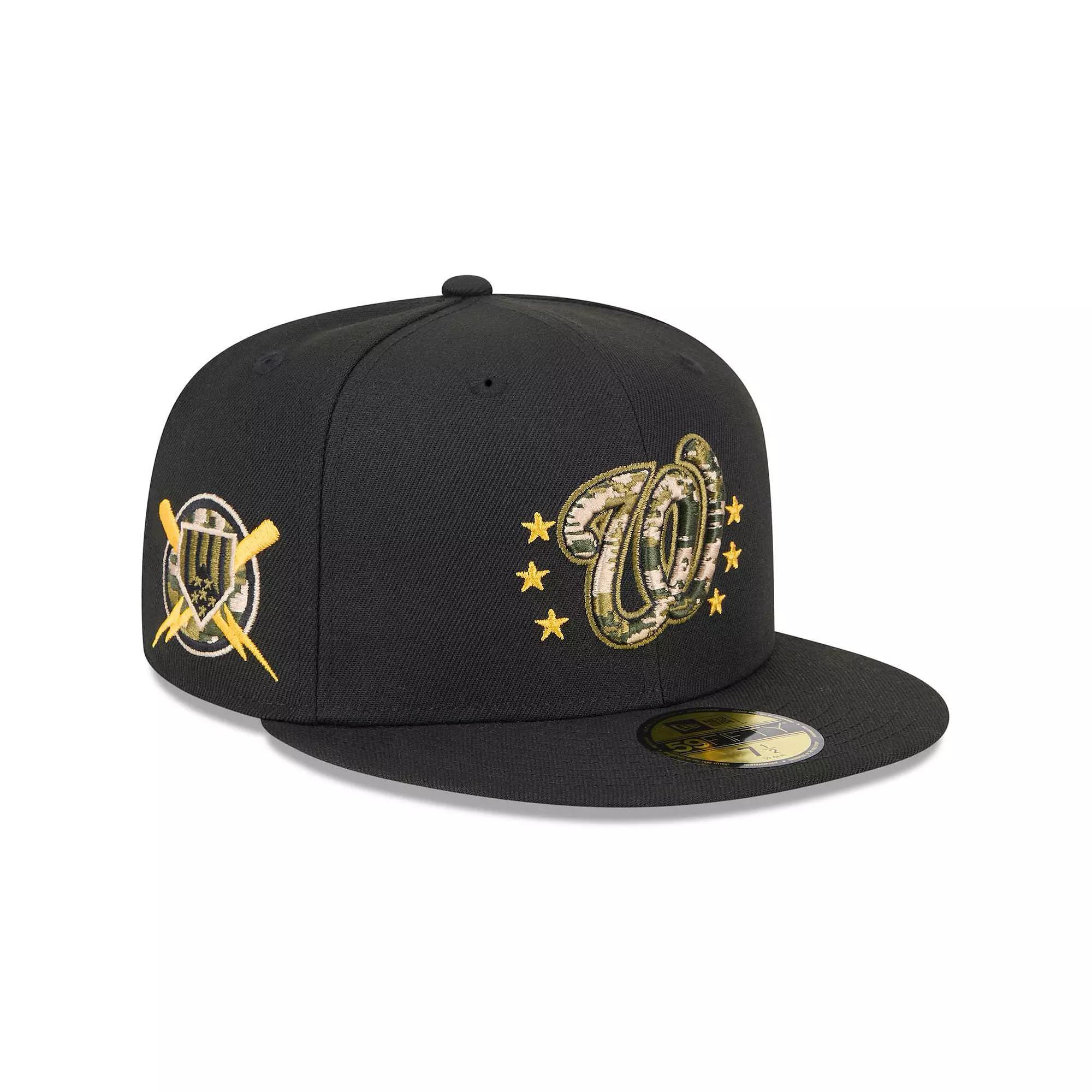 Men's New Era  Black Washington Nationals 2024 Armed Forces Day On-Field 59FIFTY Fitted Hat, Size: 7 1/2 Product Image