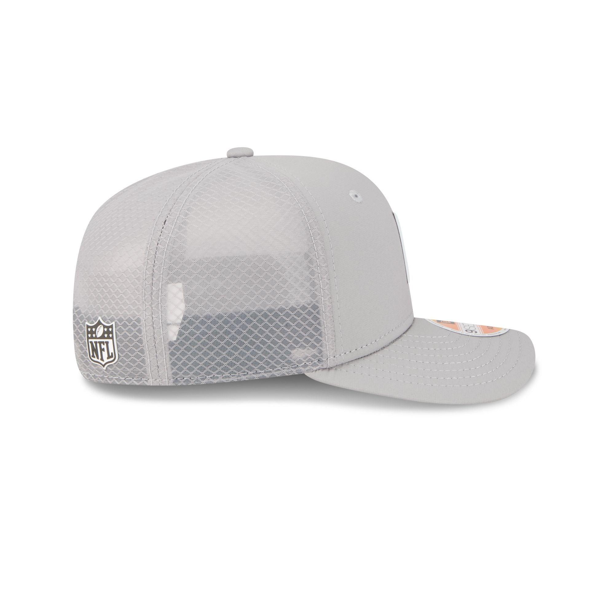 New York Jets 2025 Sideline Hot Weather Gray 9SEVENTY Trucker Hat Male Product Image