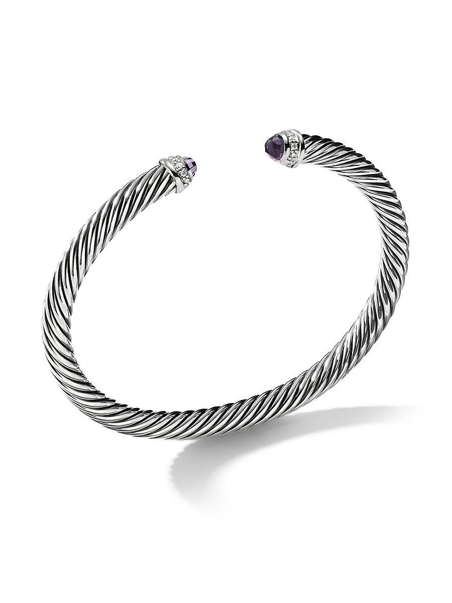 Womens Cable Classics Color Bracelet with Pav Diamonds Product Image