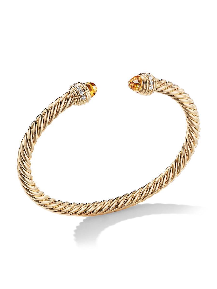 Womens Classic Cablespira Bracelet in 18K Yellow Gold Product Image