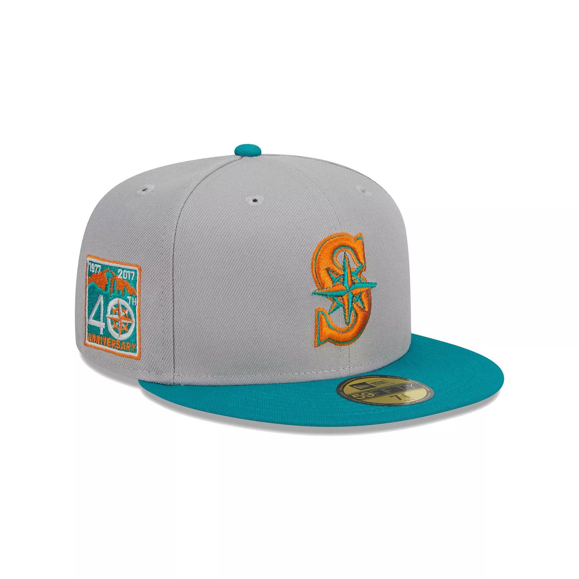 Mens New Era Gray/Teal Seattle Mariners 59FIFTY Fitted Hat Product Image