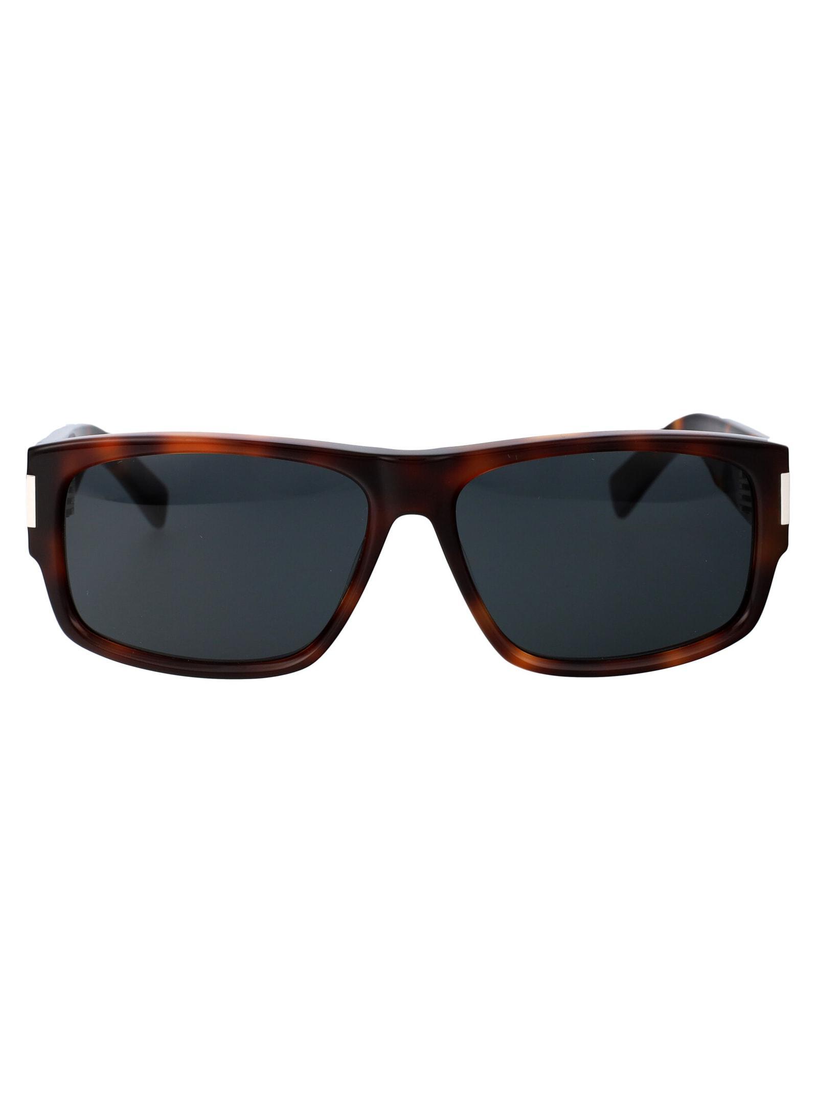 SAINT LAURENT Sunglasses In 002 Havana Crystal Black Product Image