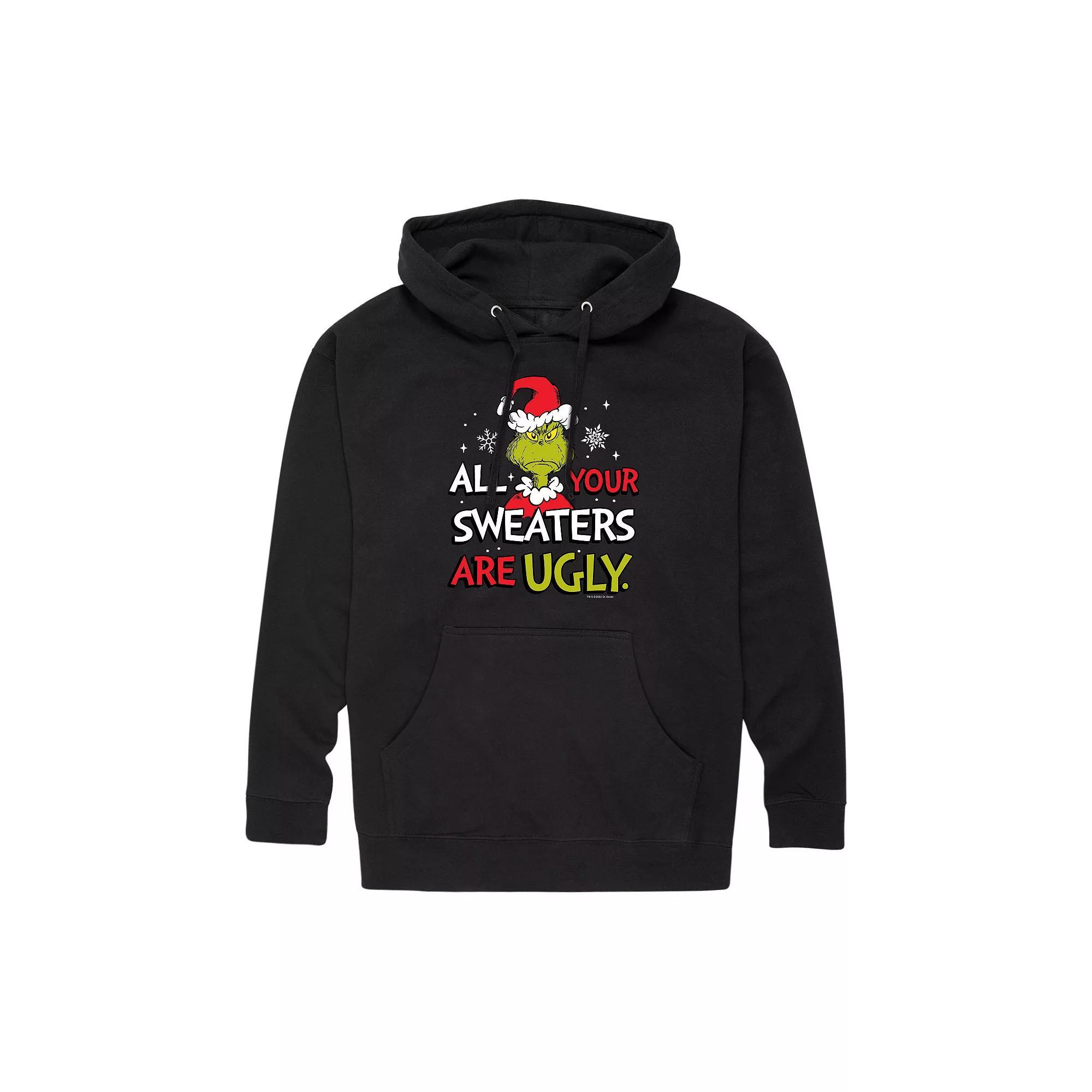 Men's Dr. Seuss All Your Sweaters Are Ugly Graphic Hoodie, Size: Small, Black Product Image