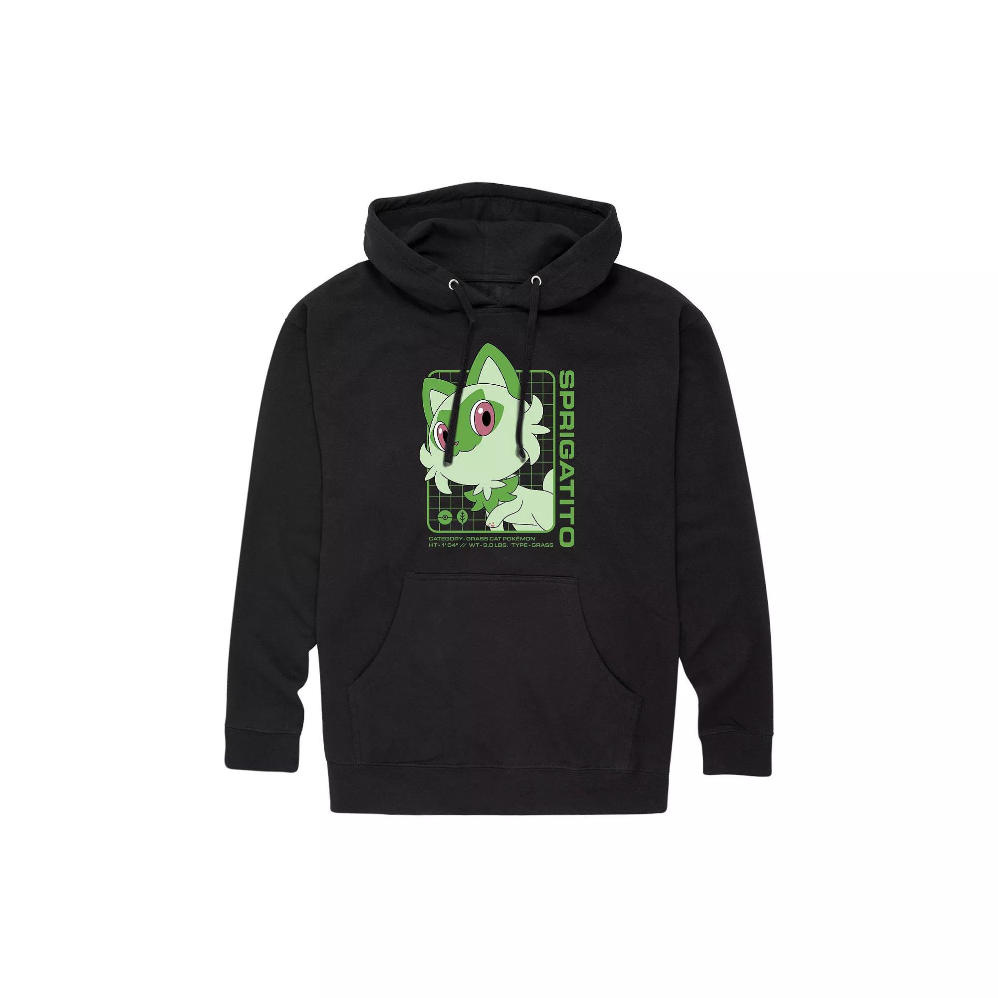 Mens Pokemon Sprigatito Stats Hoodie Product Image