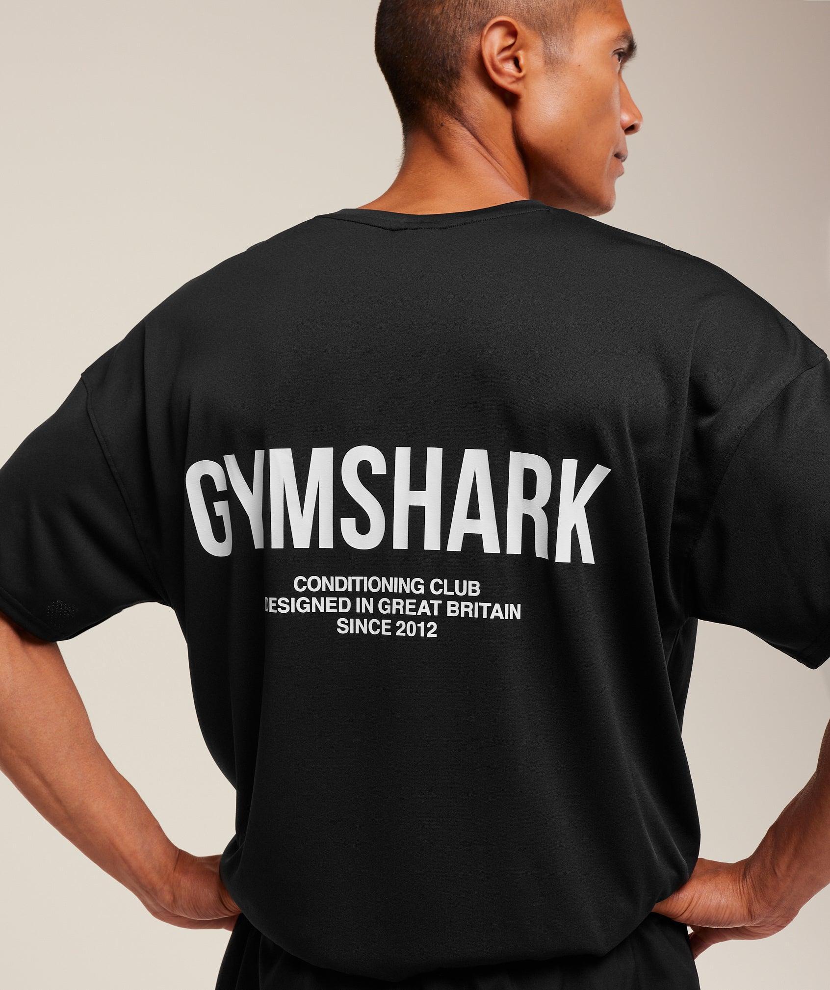 Gymshark Conditioning Club Oversized T-Shirt - Black Male Product Image