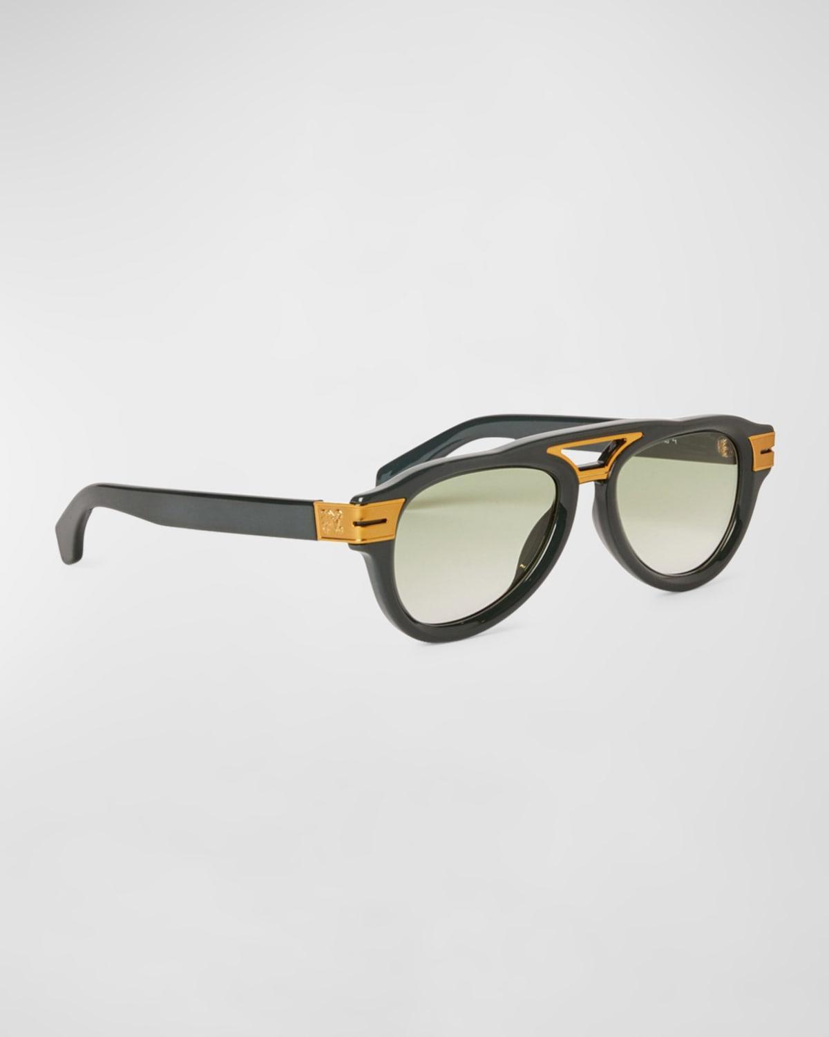 Mens Paradise Acetate and Metal Aviator Sunglasses Product Image
