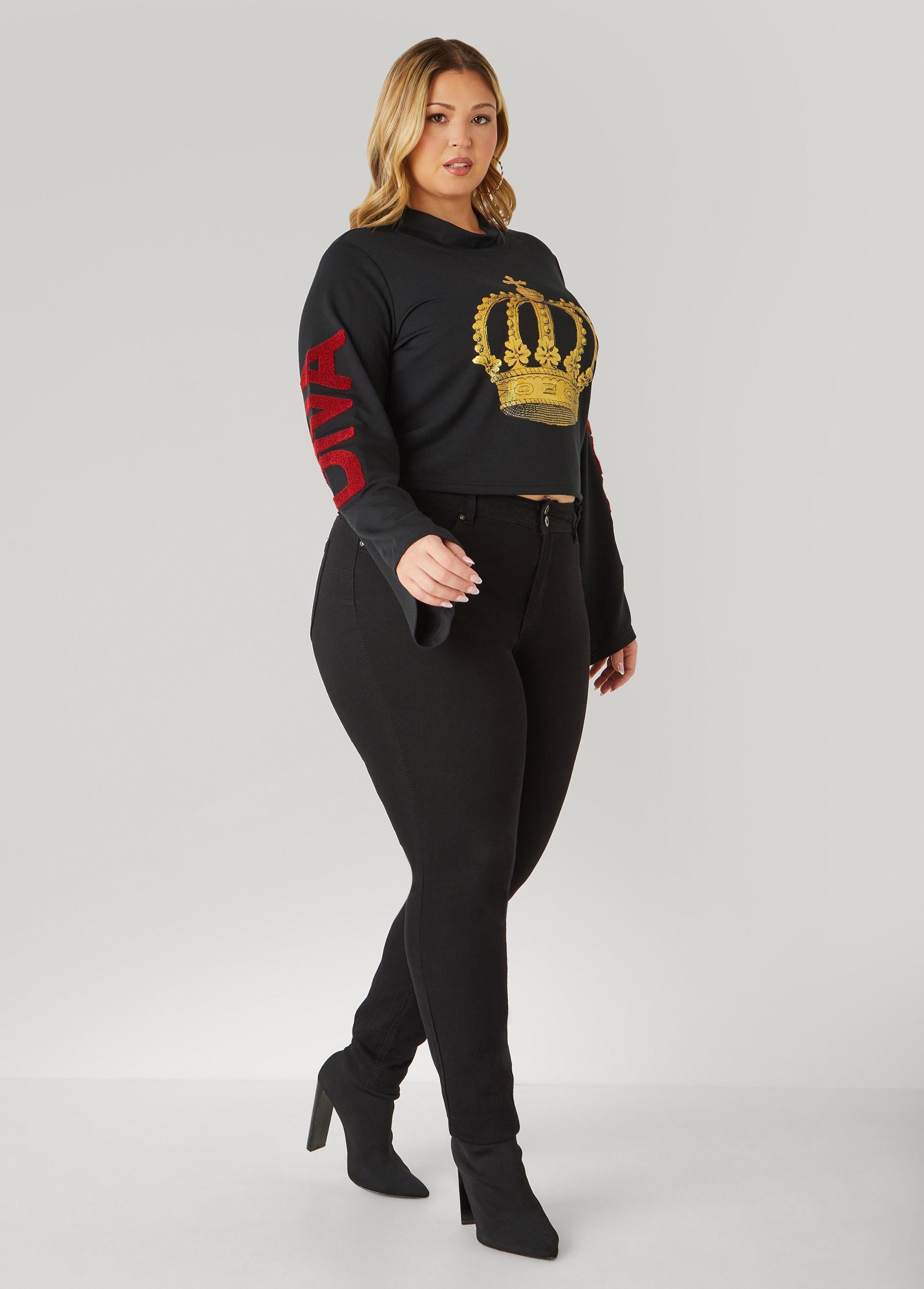 Fierce Diva Graphic Crop Top Product Image