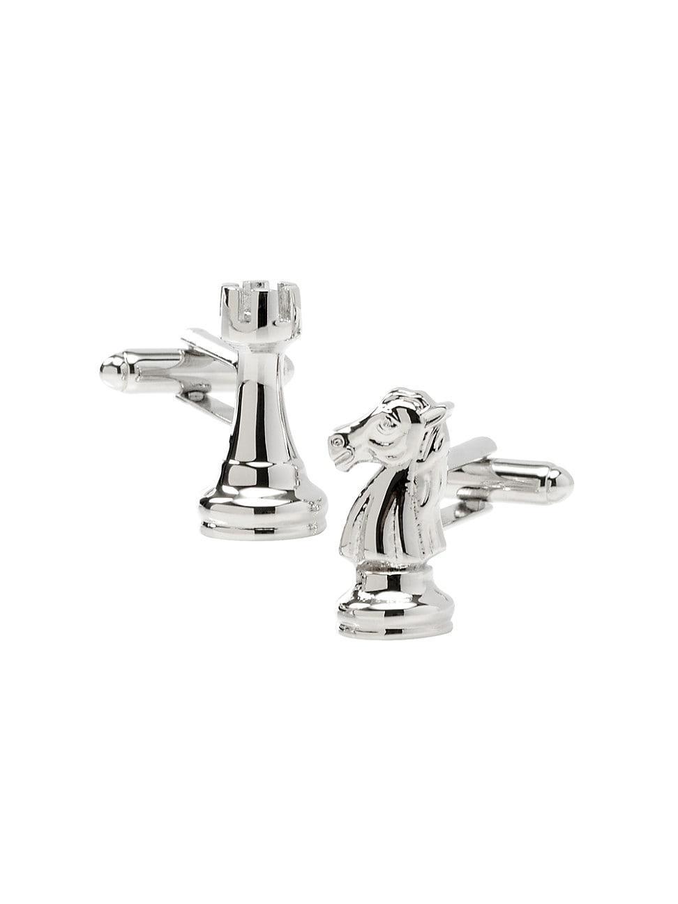 Mens Knight & Rook Chess Pieces Cufflinks Product Image