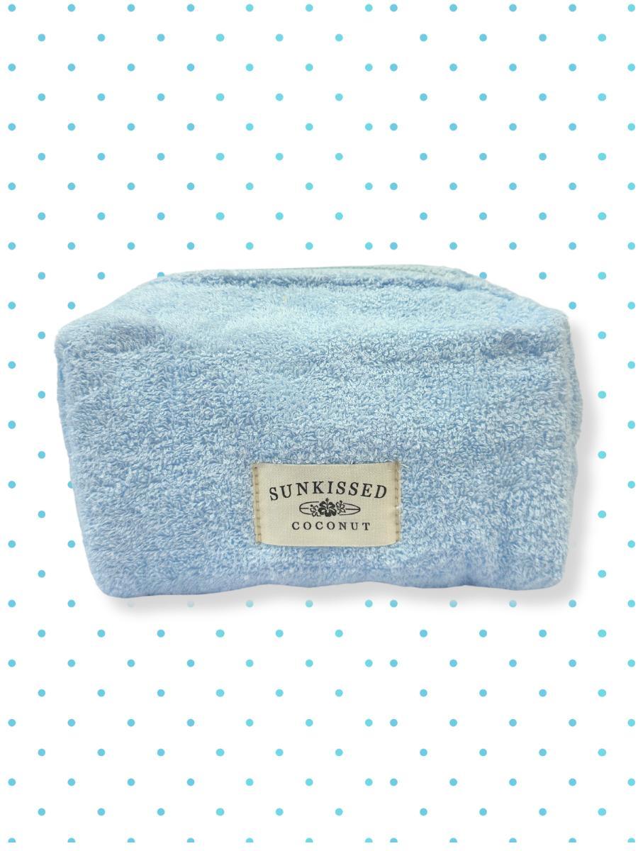 Blue Polka Dot Handmade Travel Pouch Girls Product Image