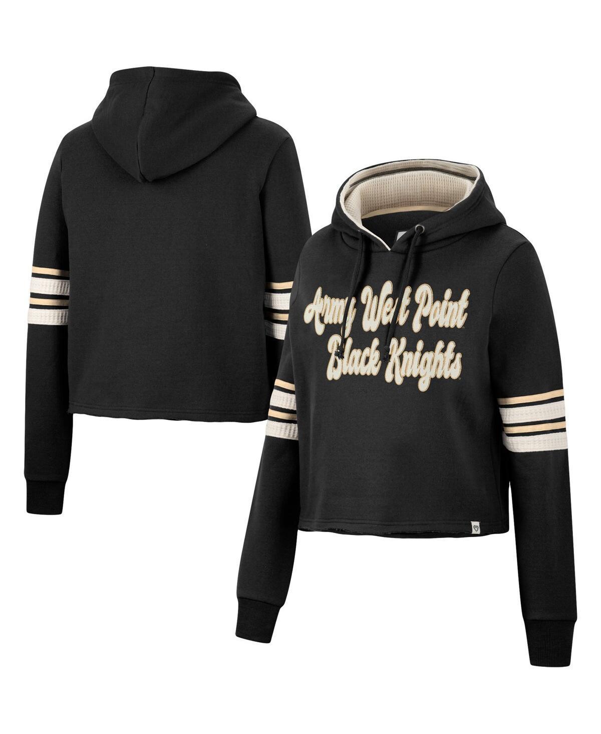 Women's Colosseum Navy West Virginia Mountaineers Retro Cropped Pullover Hoodie, Size: XL, Blue Product Image