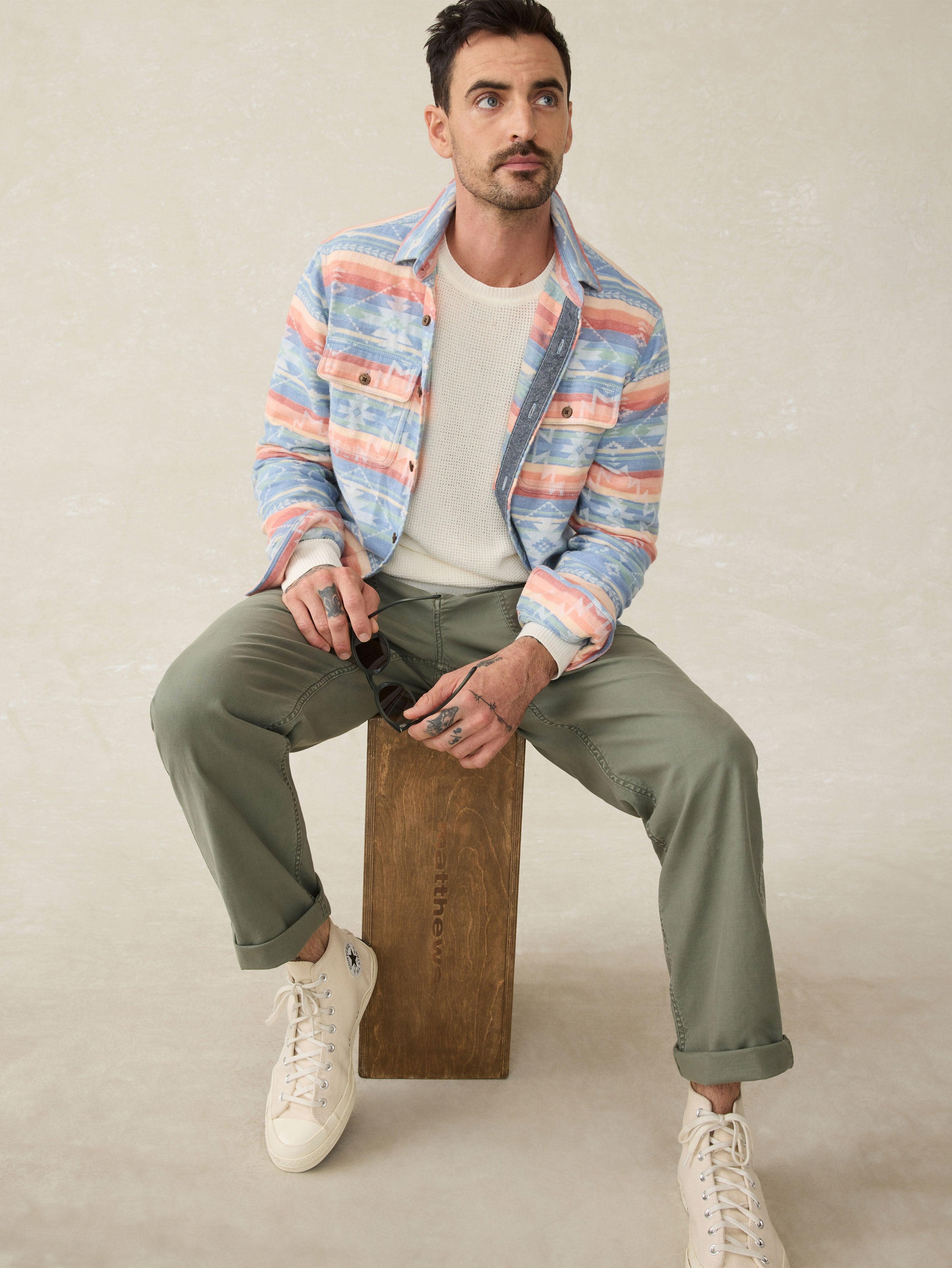 Sunwashed Crewneck Sweater - White Shell Product Image