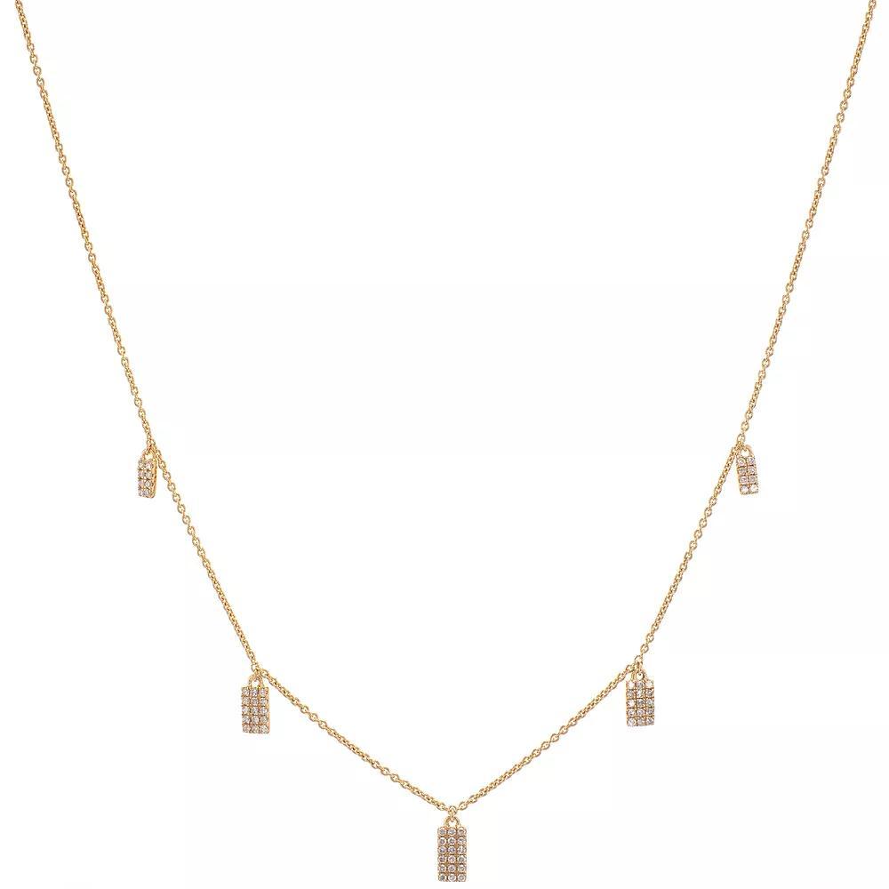 Luxle 14k Gold 1/5 Carat T.W. Diamond Charm Necklace, Women's Product Image