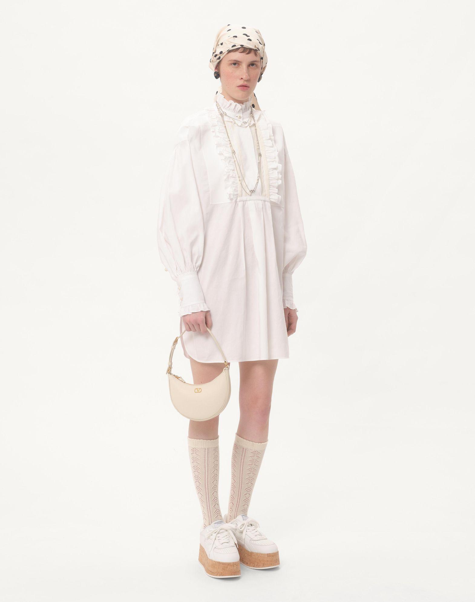 Vlogo Signature Mini Hobo Bag In Grainy Calfskin Product Image