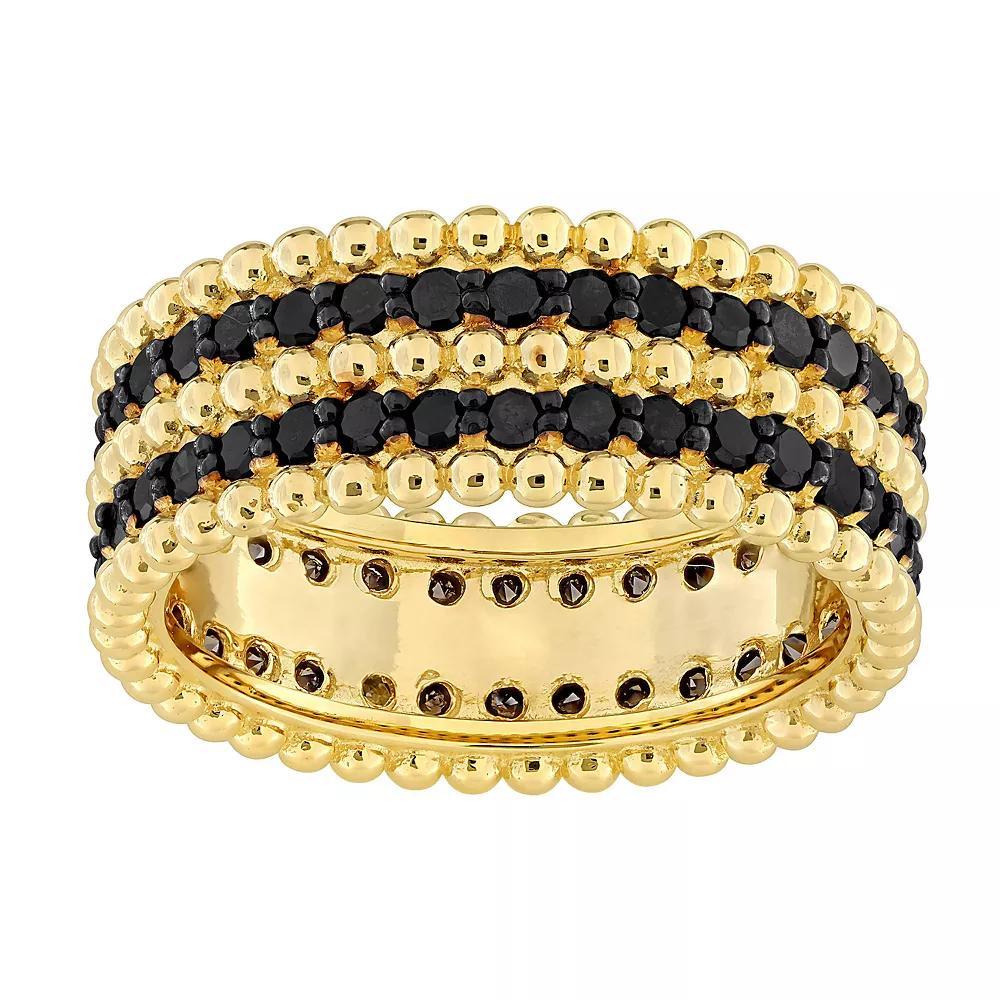 Stella Grace 14k Gold 1 1/6 Carat T.W. Black Diamond 5-Row Eternity Ring, Womens Product Image