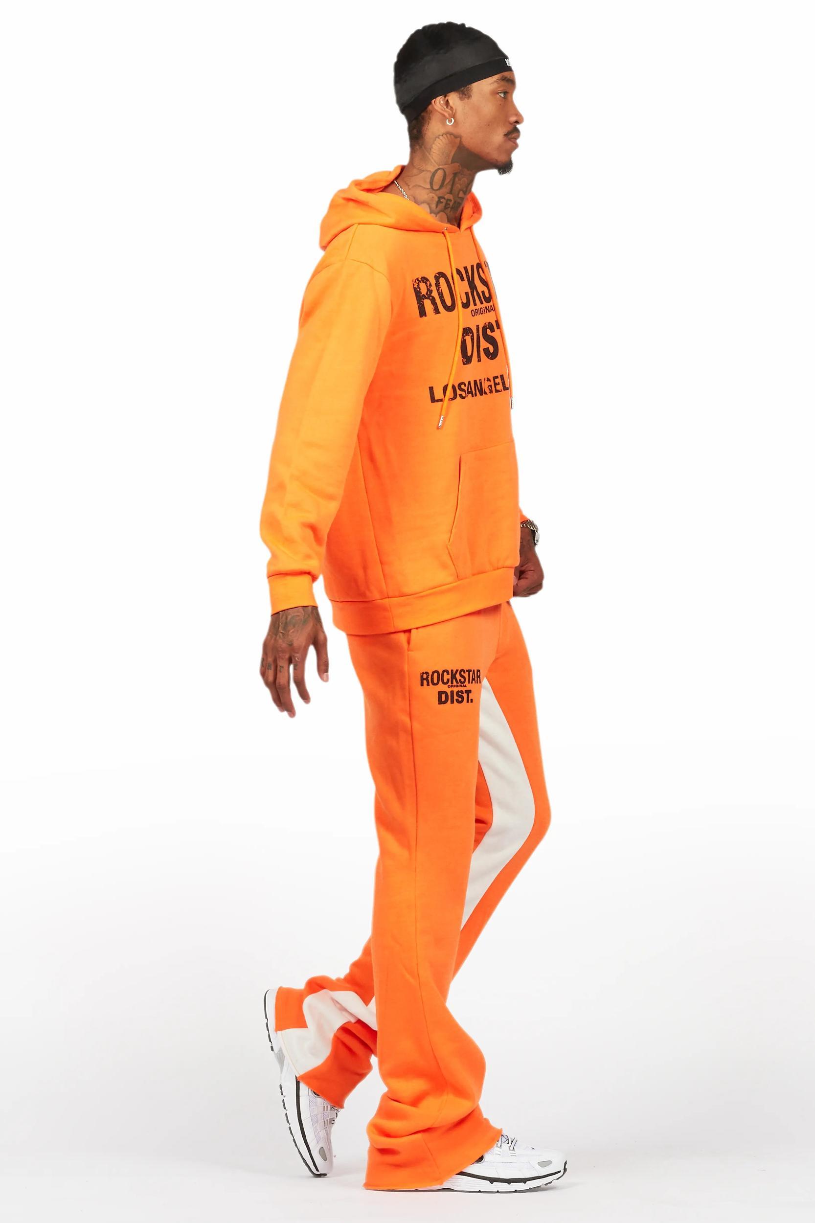 Lake Orange Hoodie/Baggy Track Pant Set Male Product Image