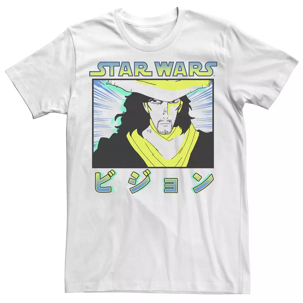 Men's Star Wars Visions Akakiri Framed Kanji Portrait Bombard Wash Tee, Boy's, Size: XS, White Product Image