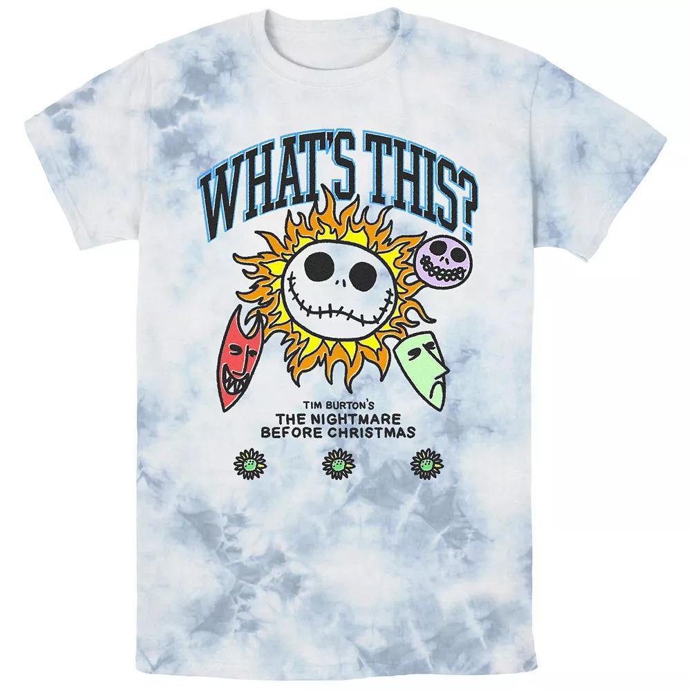 Disney's The Nightmare Before Christmas What's This? Bombard Wash Men's Graphic Tee, Size: Medium, White Blue Product Image
