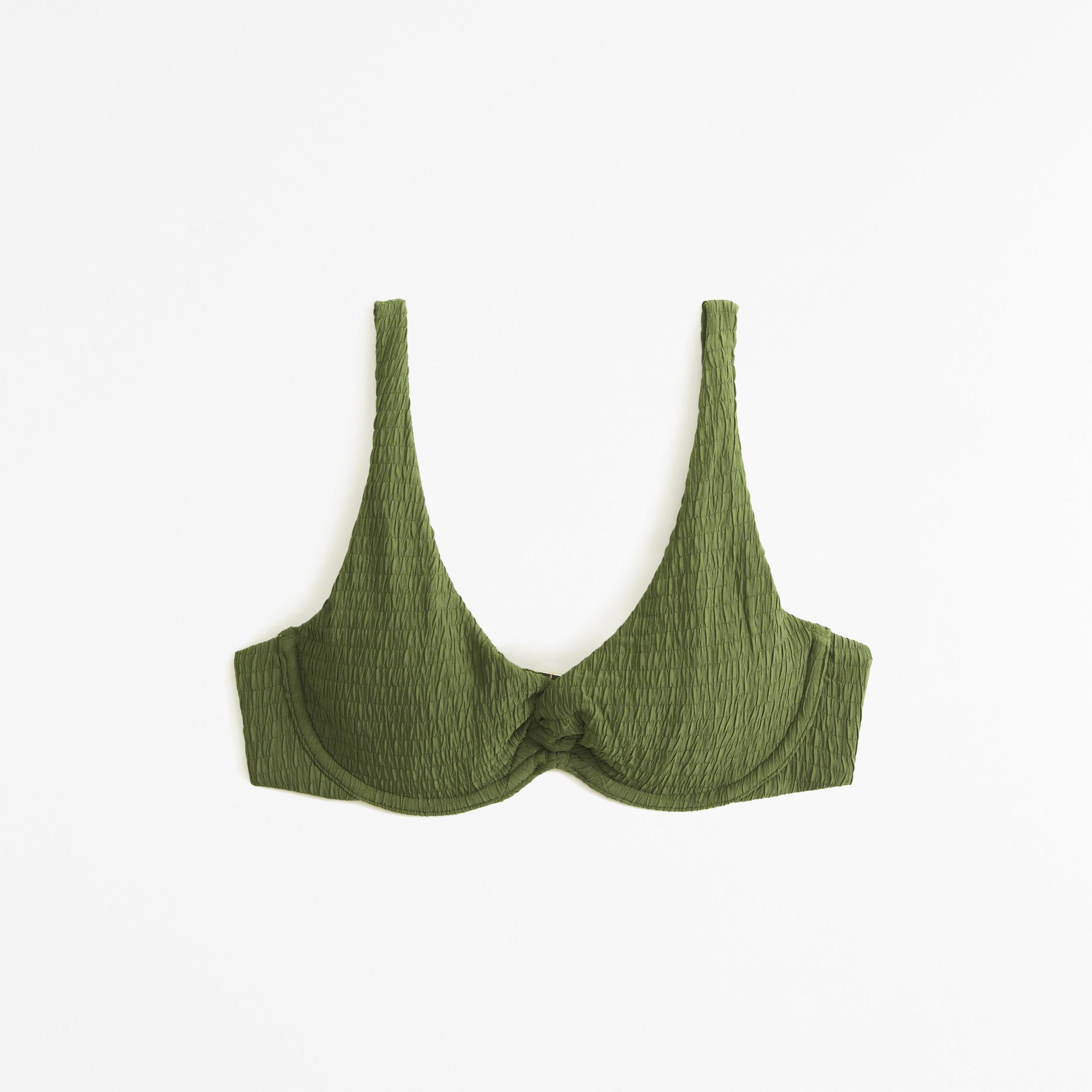 Wide Strap Twist Continuous Underwire Bikini Top Product Image
