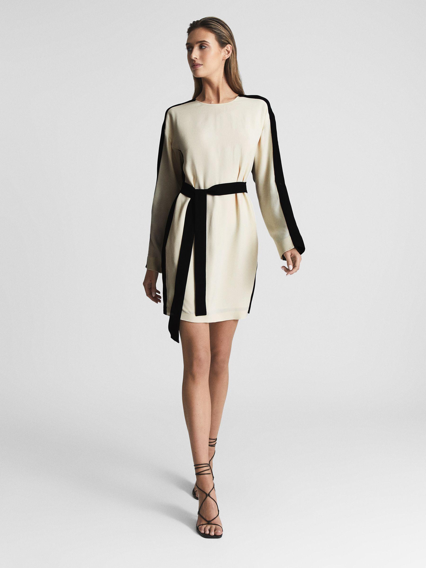 Colourblock Mini Dress in Neutral Product Image