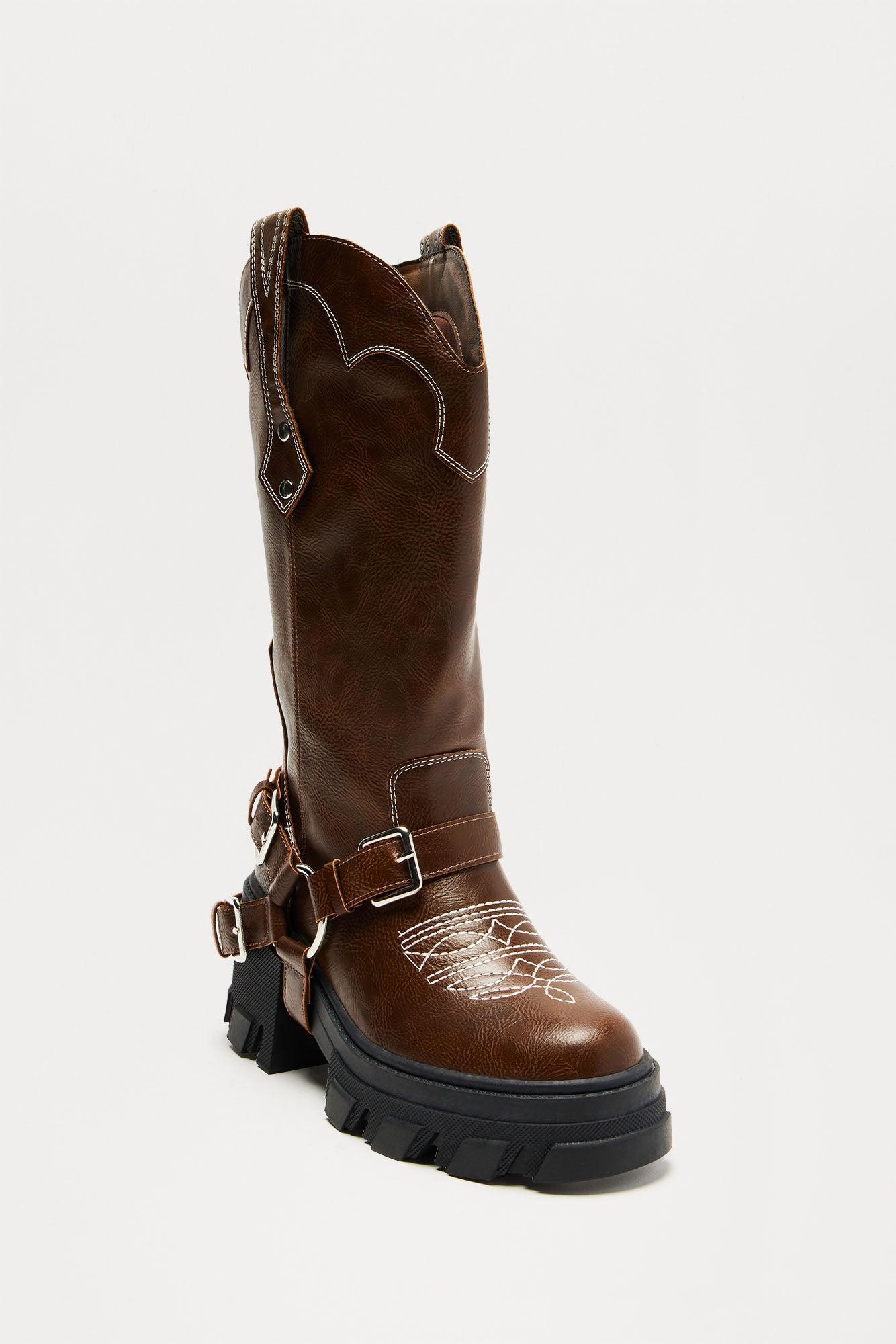 Zander Knee High Boots - Black Product Image