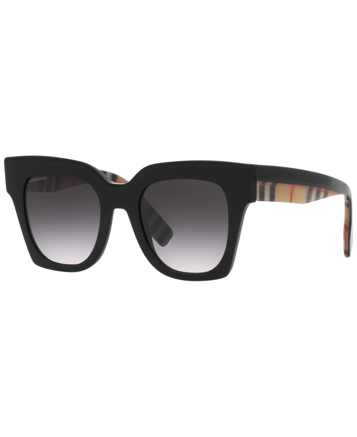 Burberry Womens BE4364 Kitty 49mm Square Check Sunglasses Product Image