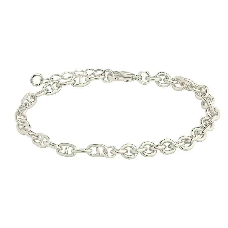 MC Collective Elegant Chain Bracelet, Women's, Size: 6", Silver Tone Product Image