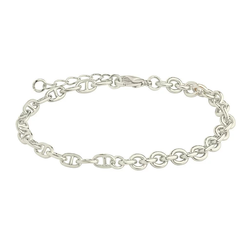 MC Collective Elegant Chain Bracelet, Women's, Size: 6", Silver Tone Product Image