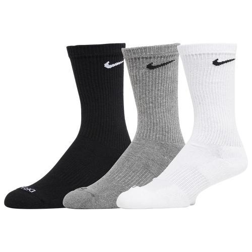 Men's Nike 3-Pack Everyday Plus Dri-FIT Cushion Crew Training Socks, Size: 8-12, Grey Team Product Image