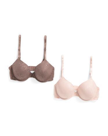 2pk Jacquard Soft Lift Bras for Women | Spandex/Nylon Product Image