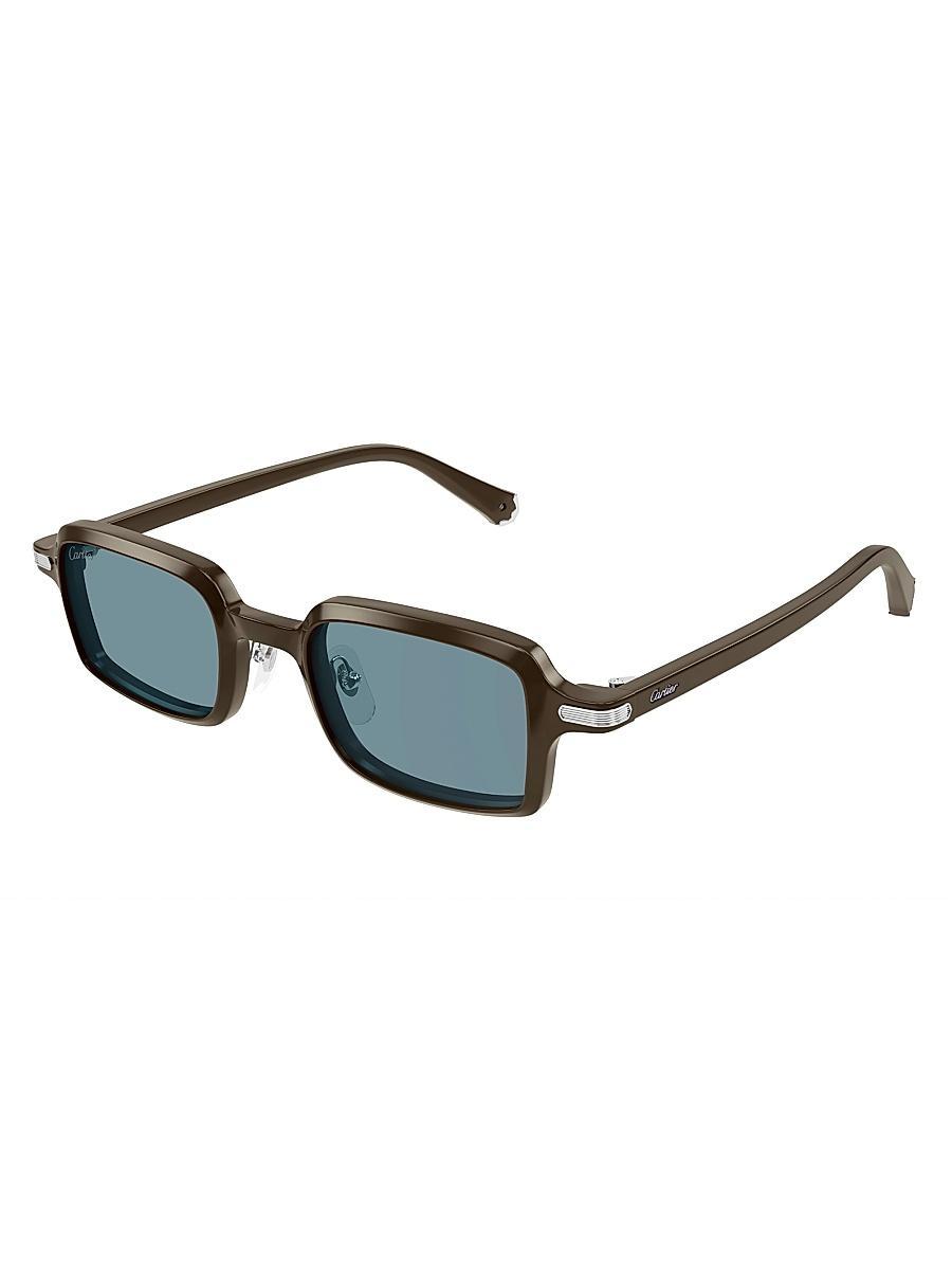 Womens Godron De Cartier 49MM Rectangular Sunglasses Product Image