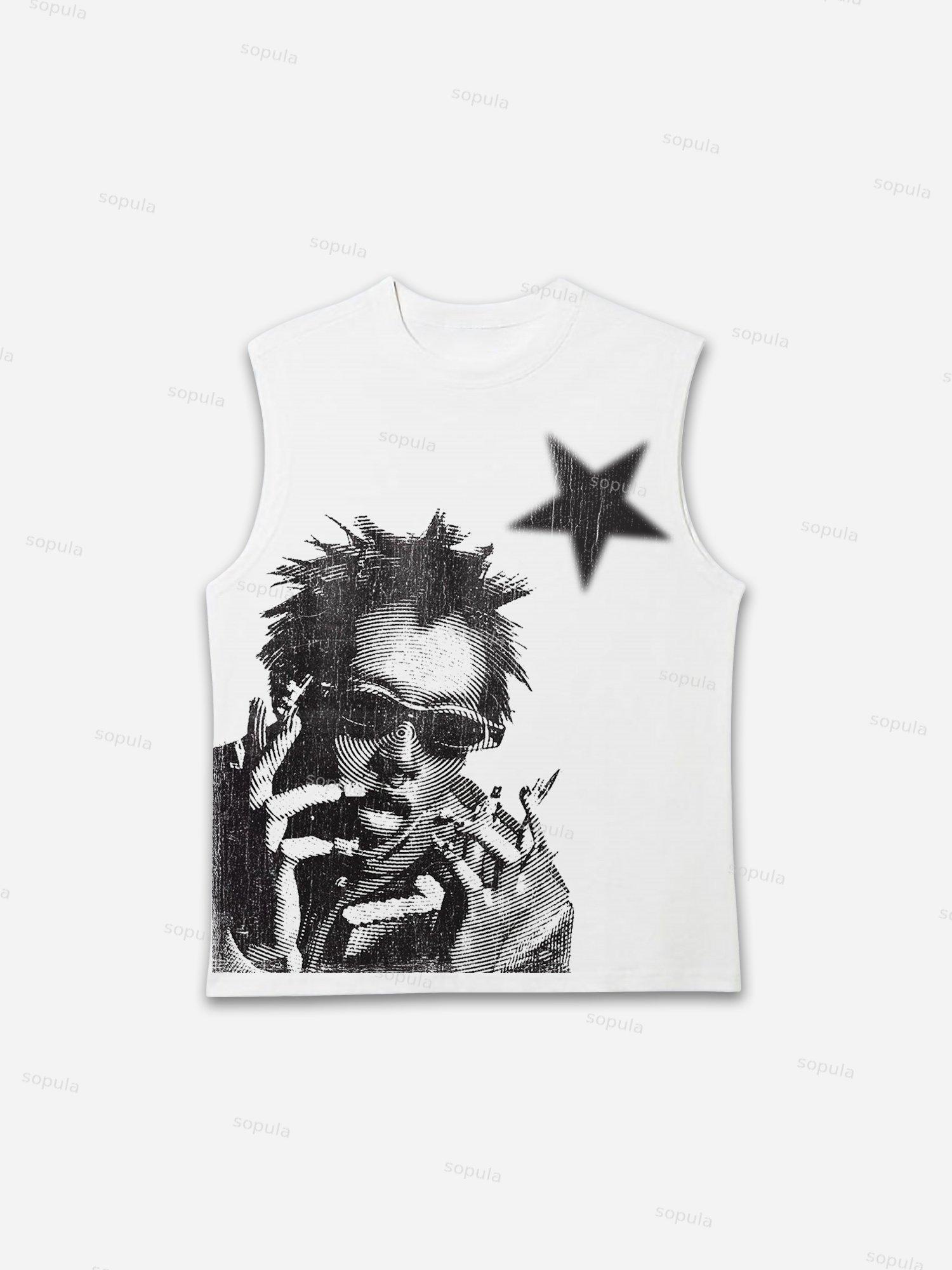 Street Abstract Portrait Print Tank Top Product Image