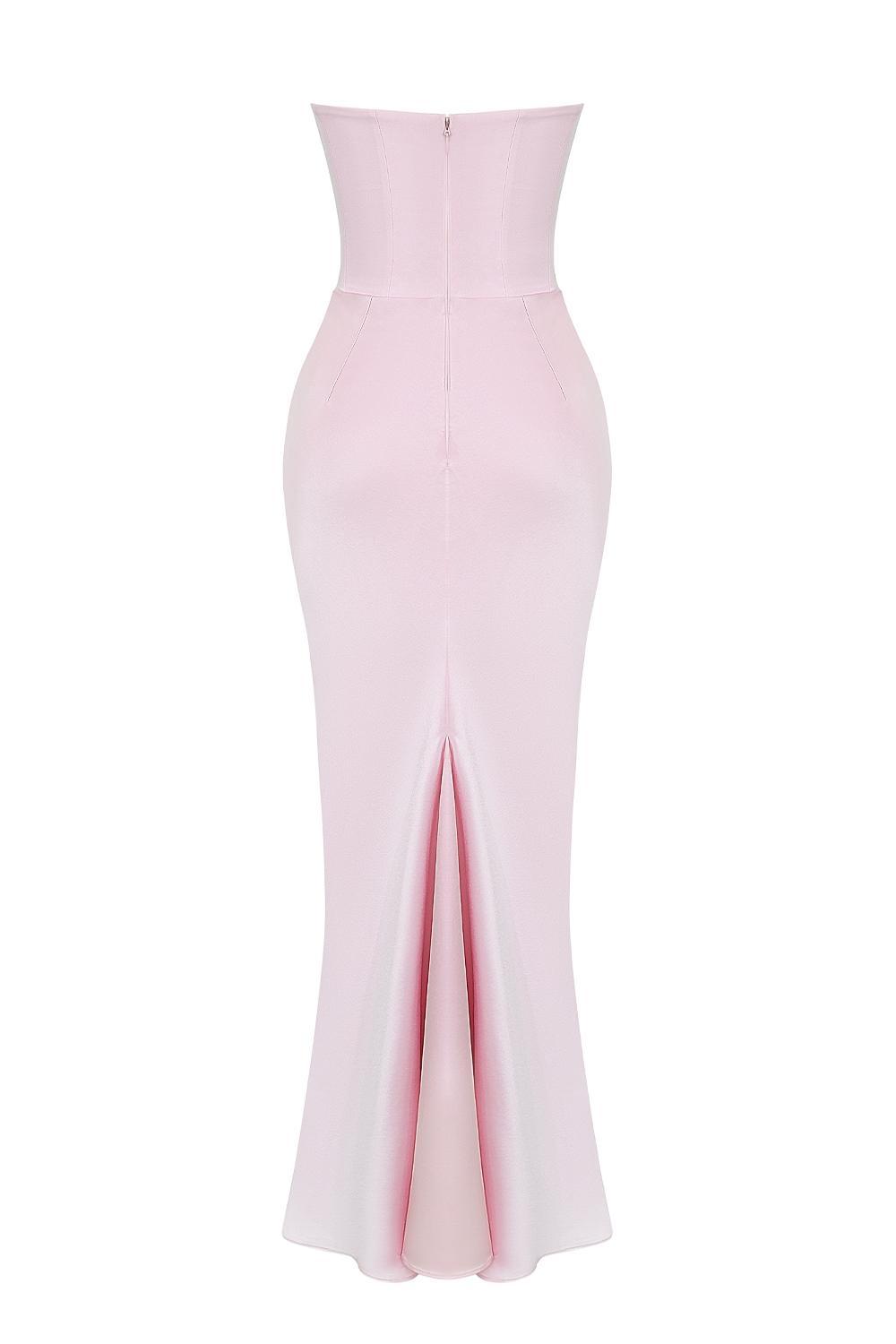 Persephone Rose Shadow Strapless Corset Maxi Dress Product Image