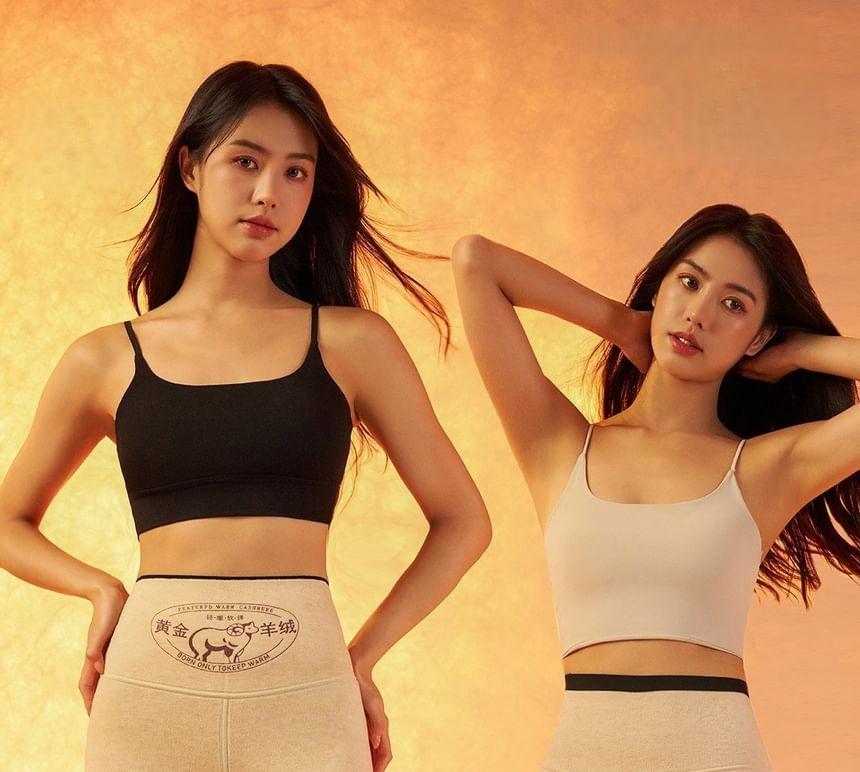 High Waist Plain Yoga Leggings Product Image